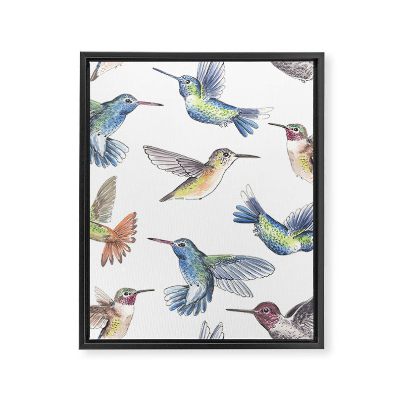 Hummingbirds Framed Canvas Print Gallery Image 8