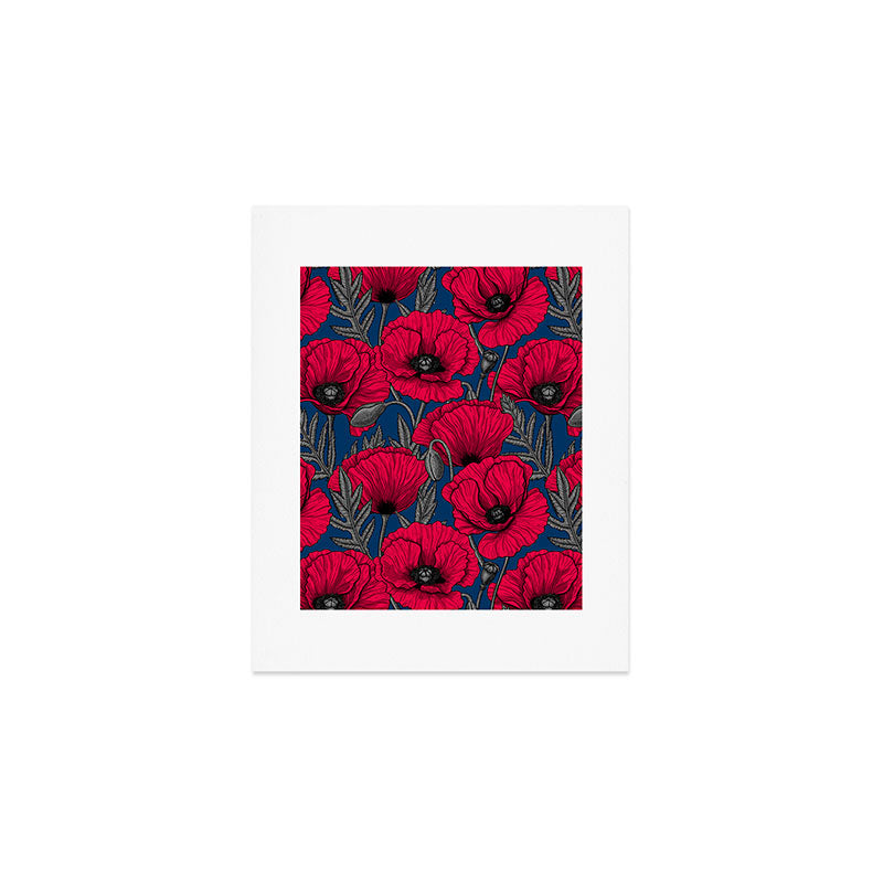 Night poppy garden  Art Print Gallery Image 1
