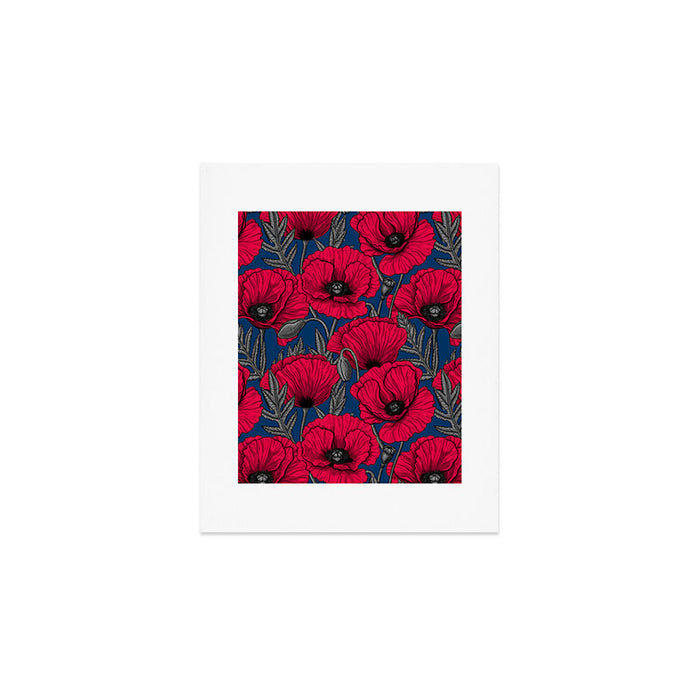 Night poppy garden  Art Print Gallery Image 1