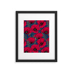 Night poppy garden  Framed Art Print Gallery Image 5