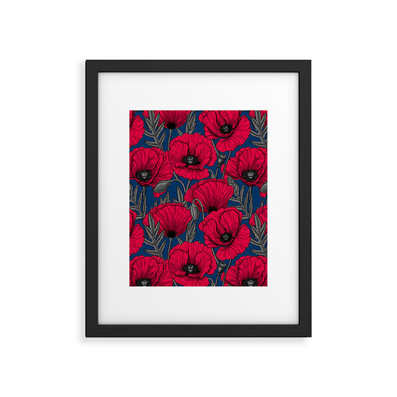Night poppy garden  Framed Art Print Gallery Image 5