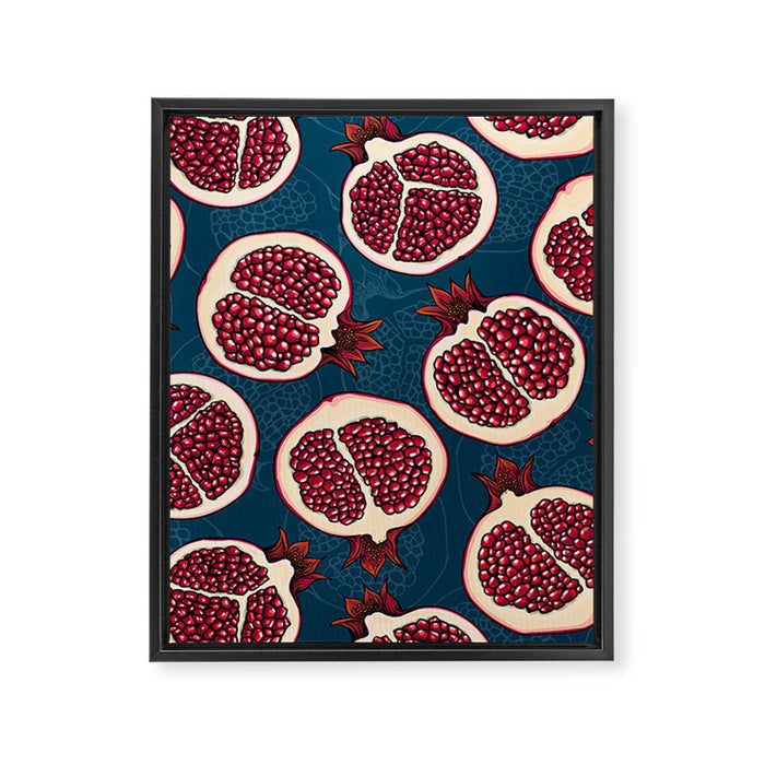 Pomegranate slices  Framed Canvas Print Gallery Image 1