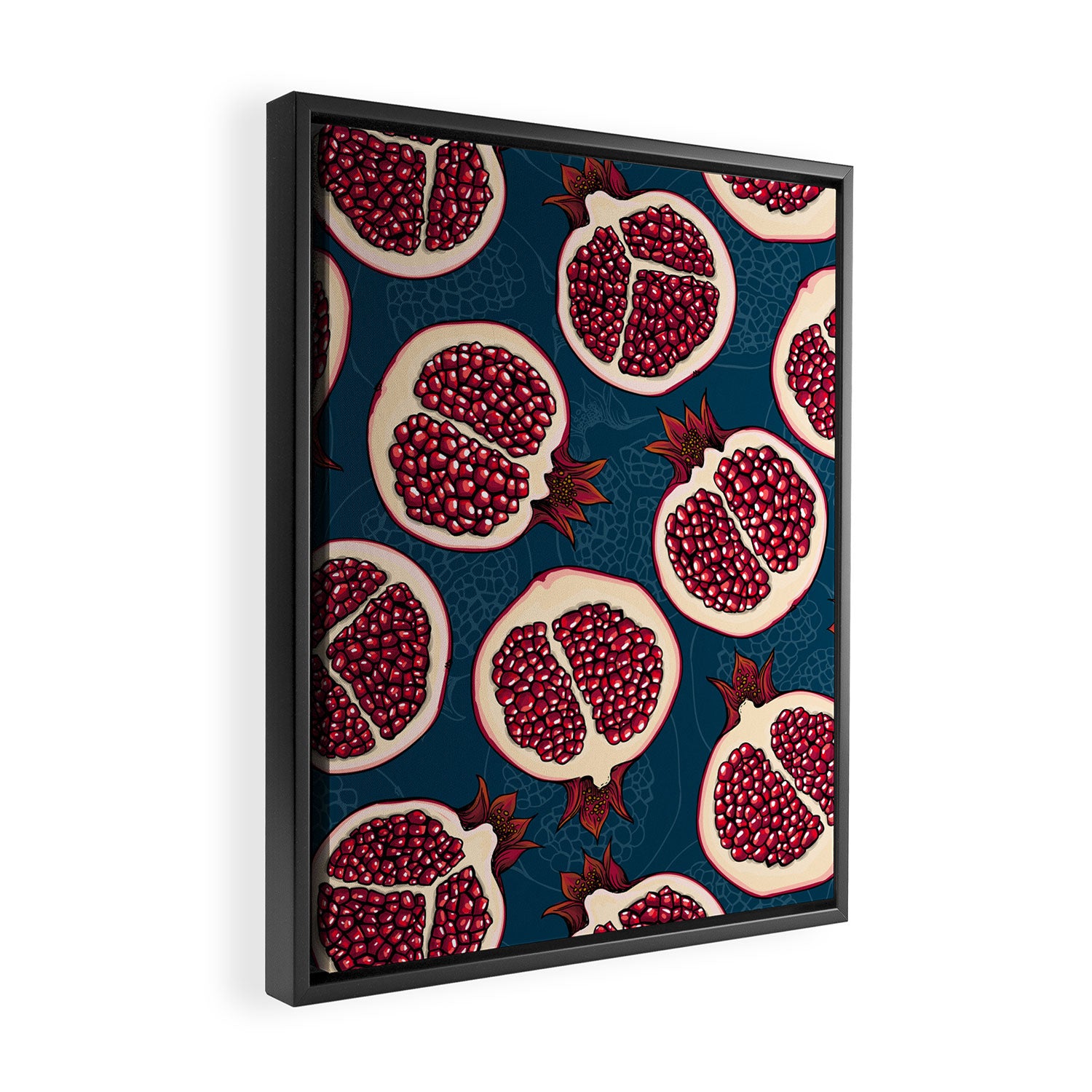Pomegranate slices  Framed Canvas Print Gallery Image 2
