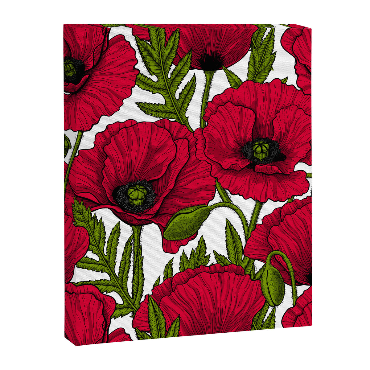 Red Poppy garden 2 Canvas Print Gallery Image 6