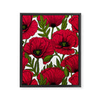Red Poppy garden 2 Framed Canvas Print Gallery Image 6