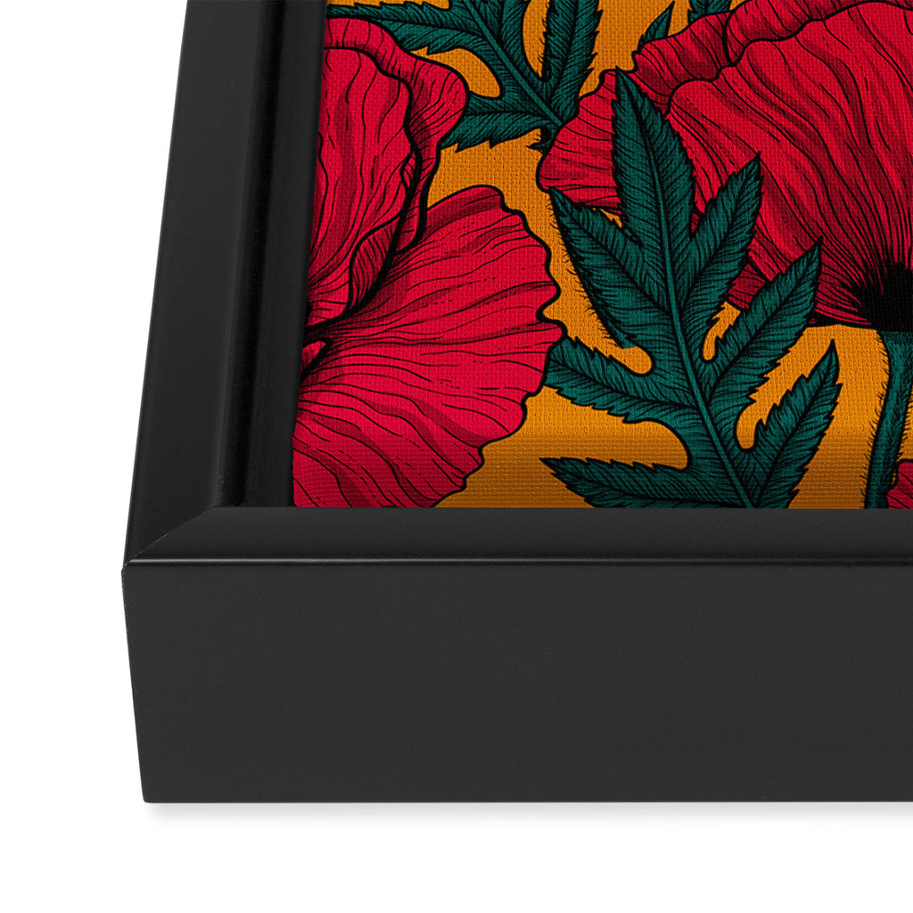 Red poppy garden    Framed Canvas Print Gallery Image 3