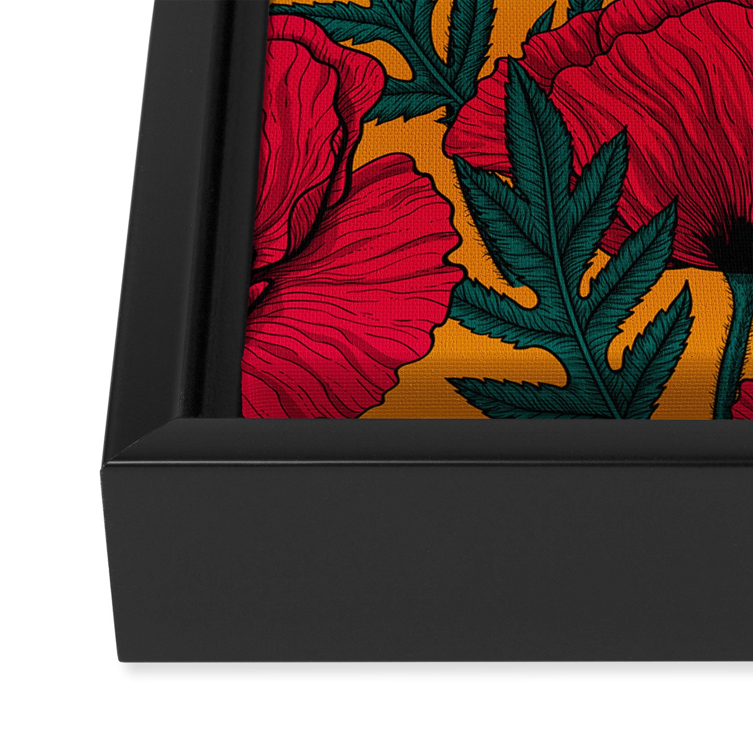 Red poppy garden    Framed Canvas Print Gallery Image 3