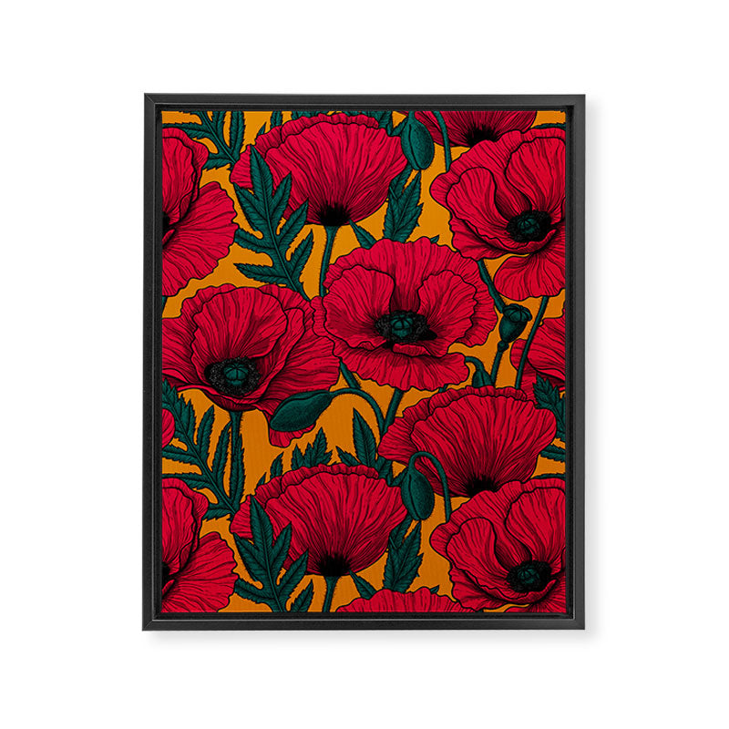 Red poppy garden    Framed Canvas Print Gallery Image 6