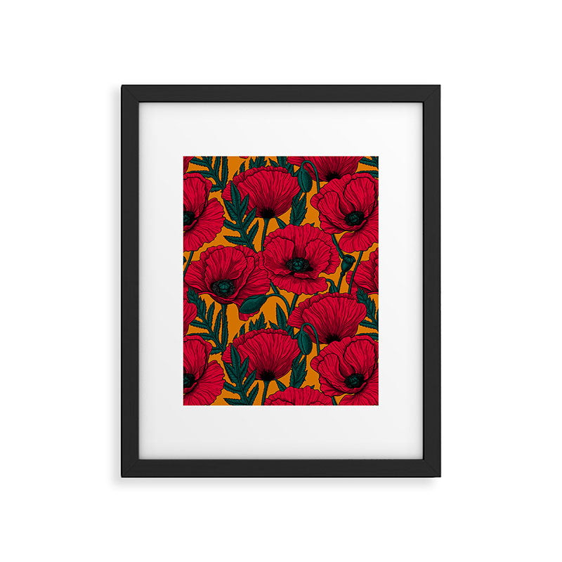 Red poppy garden    Framed Art Print Gallery Image 4
