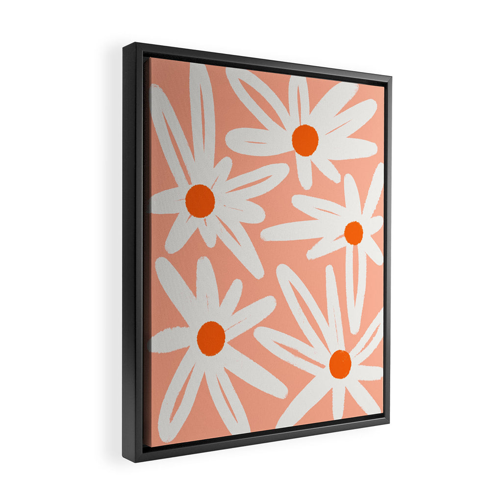 Happy Daisies Framed Canvas Print Gallery Image 2