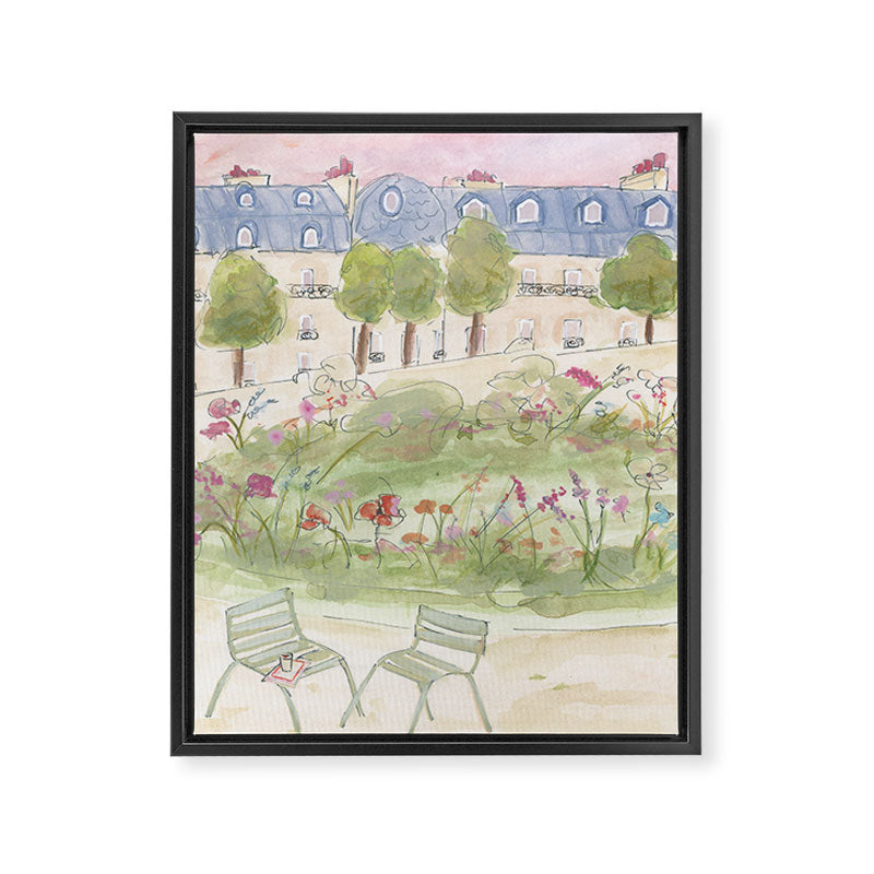 Parisian Garden Framed Canvas Print Gallery Image 6