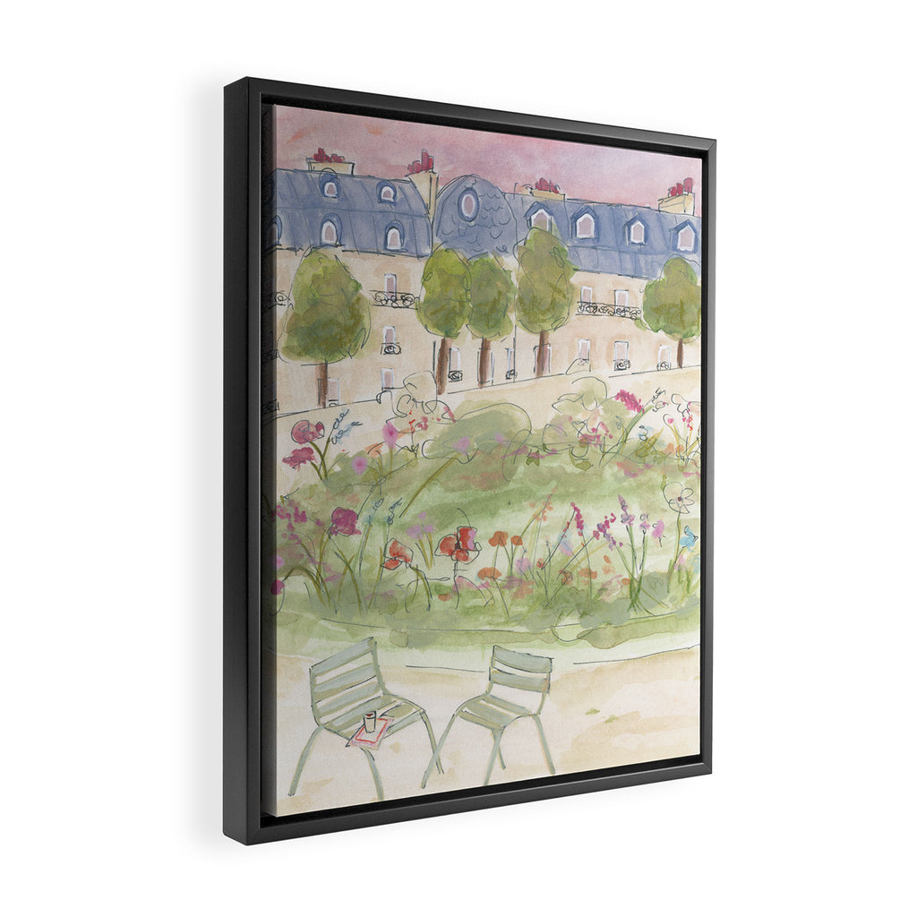Parisian Garden Framed Canvas Print Gallery Image 2