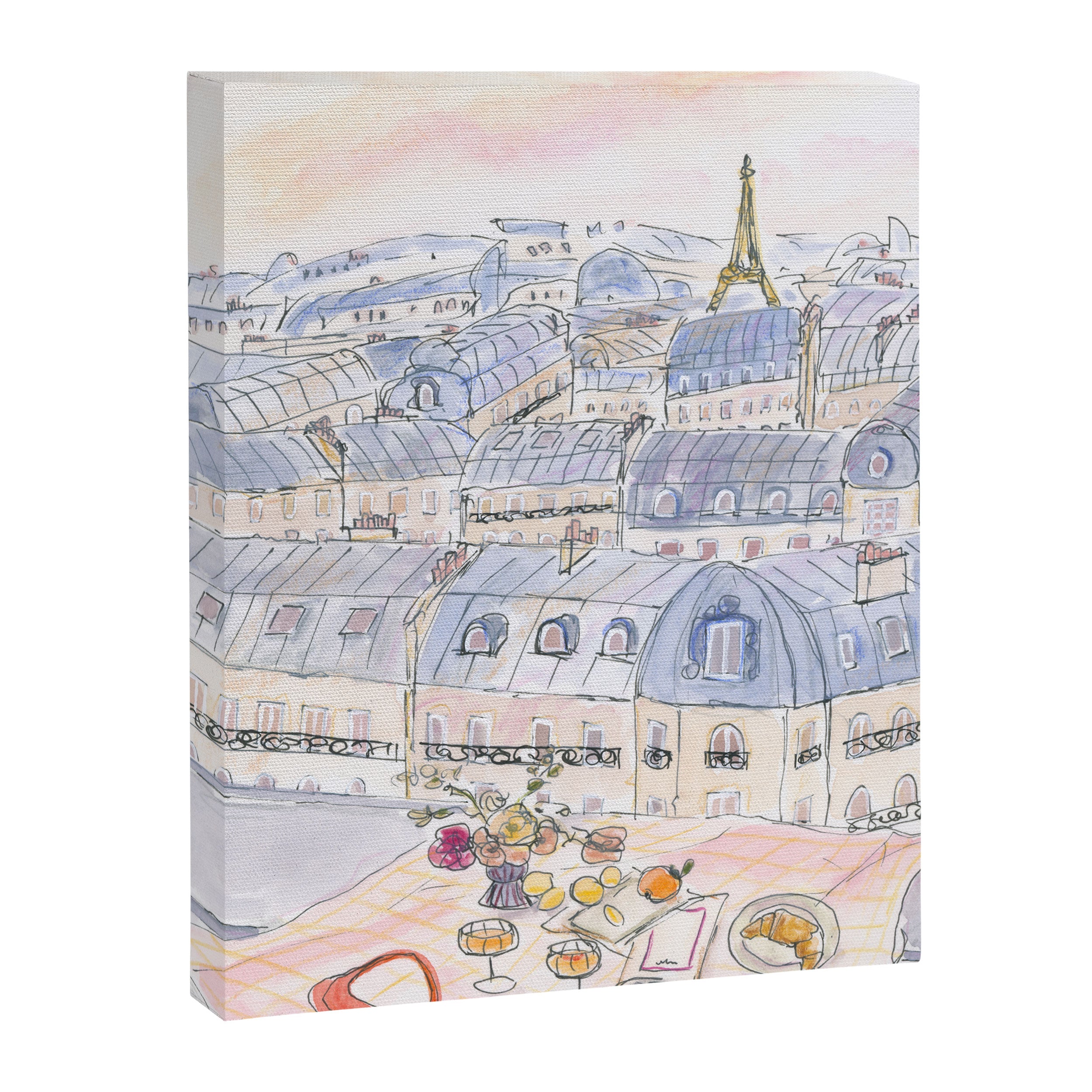 Parisian Rooftop Canvas Print Gallery Image 6