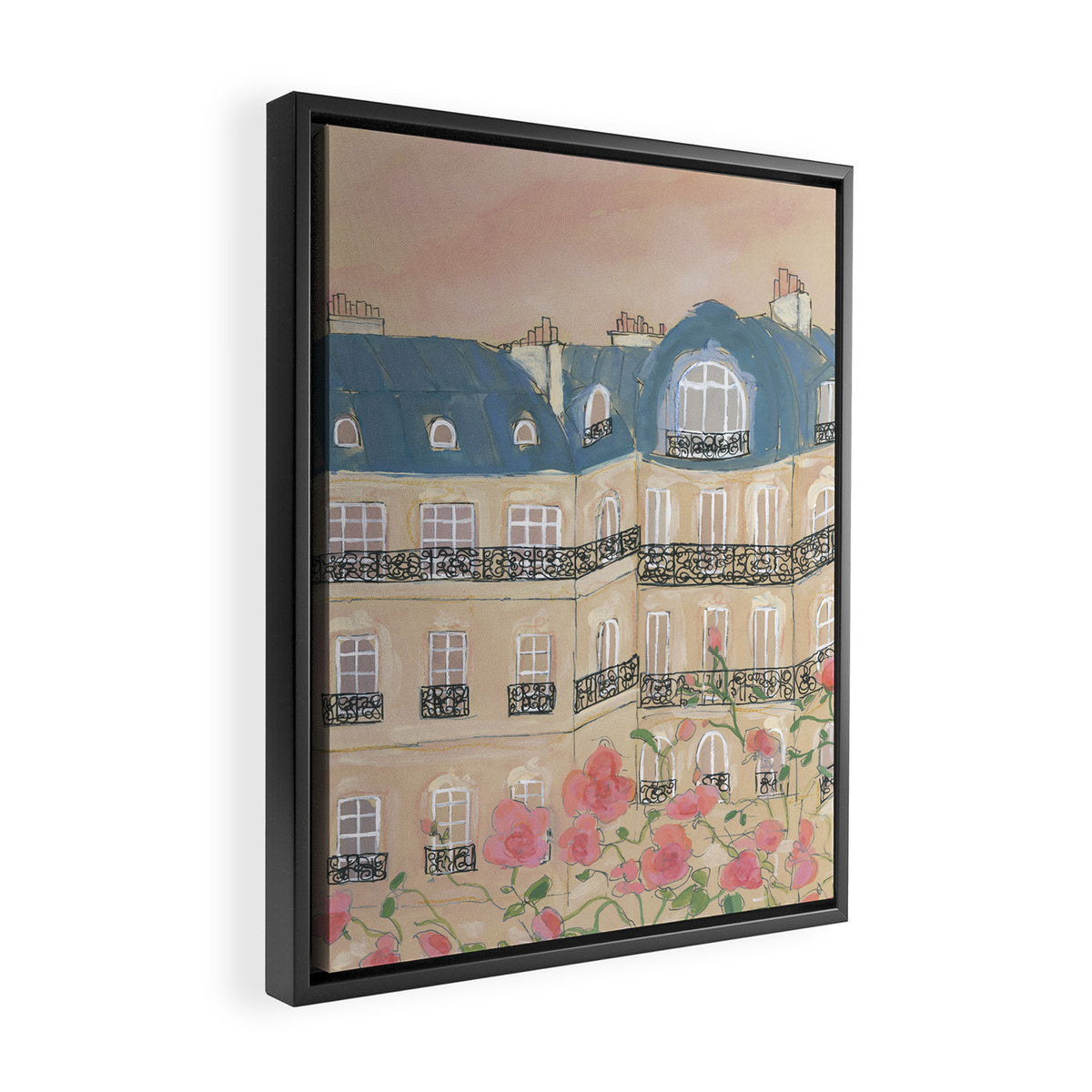 Sunset Over Paris Framed Canvas Print Gallery Image 2