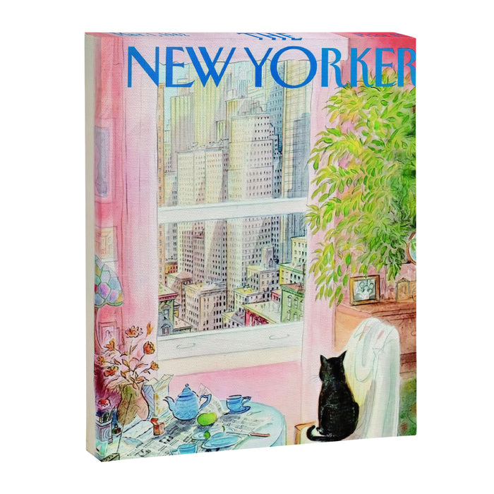 The New Yorker - Black Cat Canvas Print Gallery Image 1