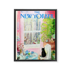 The New Yorker - Black Cat Framed Canvas Print Gallery Image 6