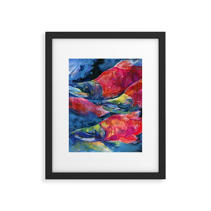 Sockeye Salmon by Kathy Morton Stanion Framed Art Print Gallery Image 1