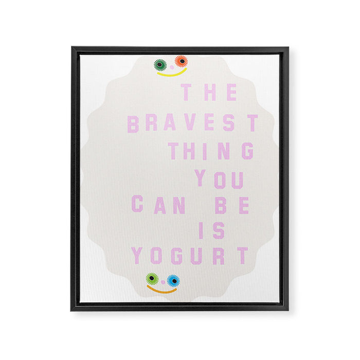 Brave Yogurt Framed Canvas Print Gallery Image 1