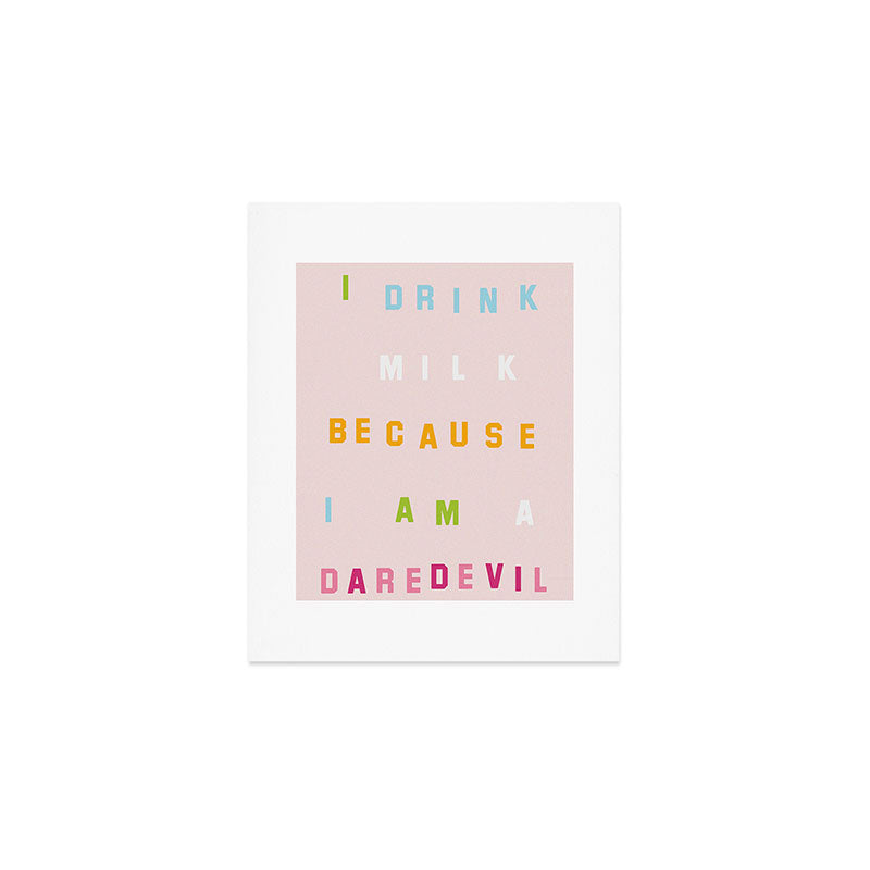Dare to Drink Milk Art Print Gallery Image 1