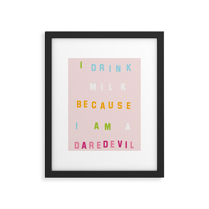 Dare to Drink Milk Framed Art Print Gallery Image 5