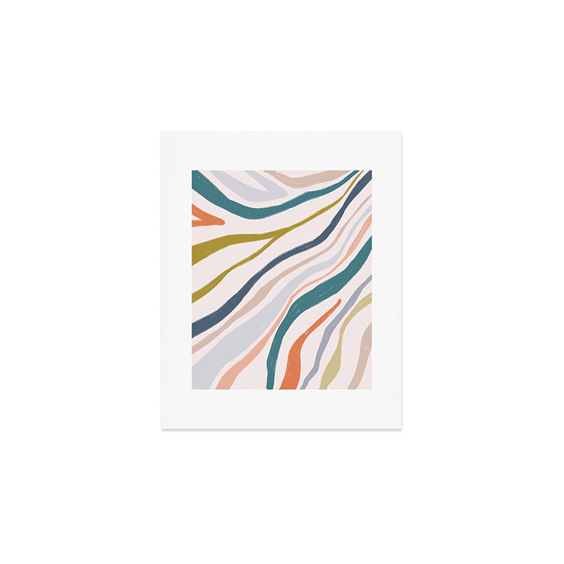 Abstract painting in pastel hues Art Print Gallery Image 1