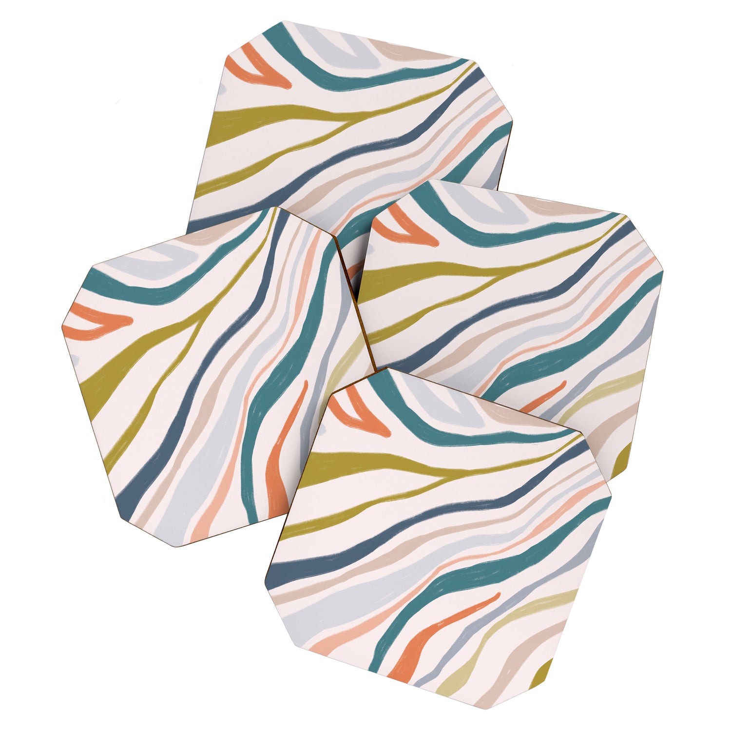 Abstract painting in pastel hues Coaster Gallery Image 1