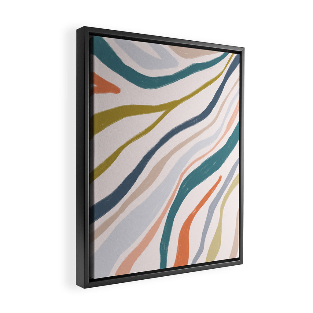 Abstract painting in pastel hues Framed Canvas Print Gallery Image 2