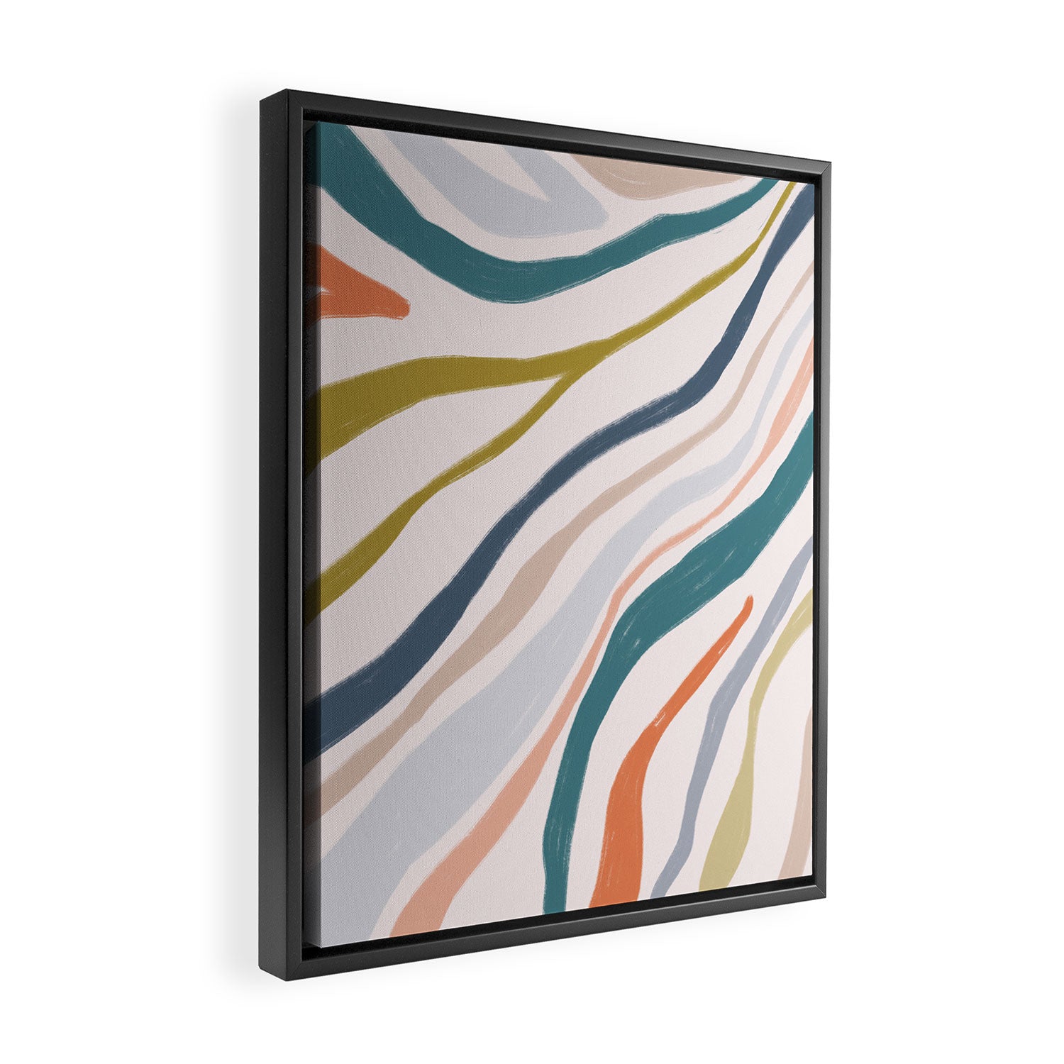 Abstract painting in pastel hues Framed Canvas Print Gallery Image 2