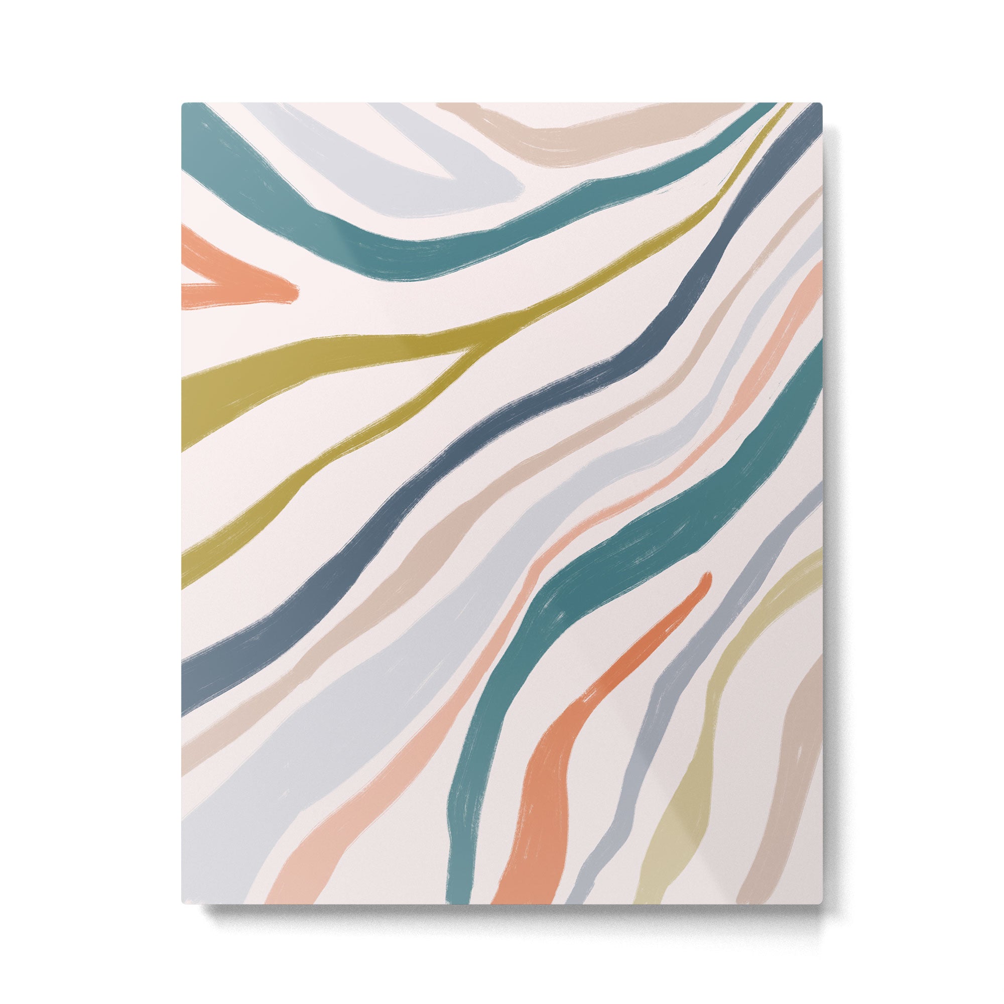 Abstract painting in pastel hues Metal Print Gallery Image 6