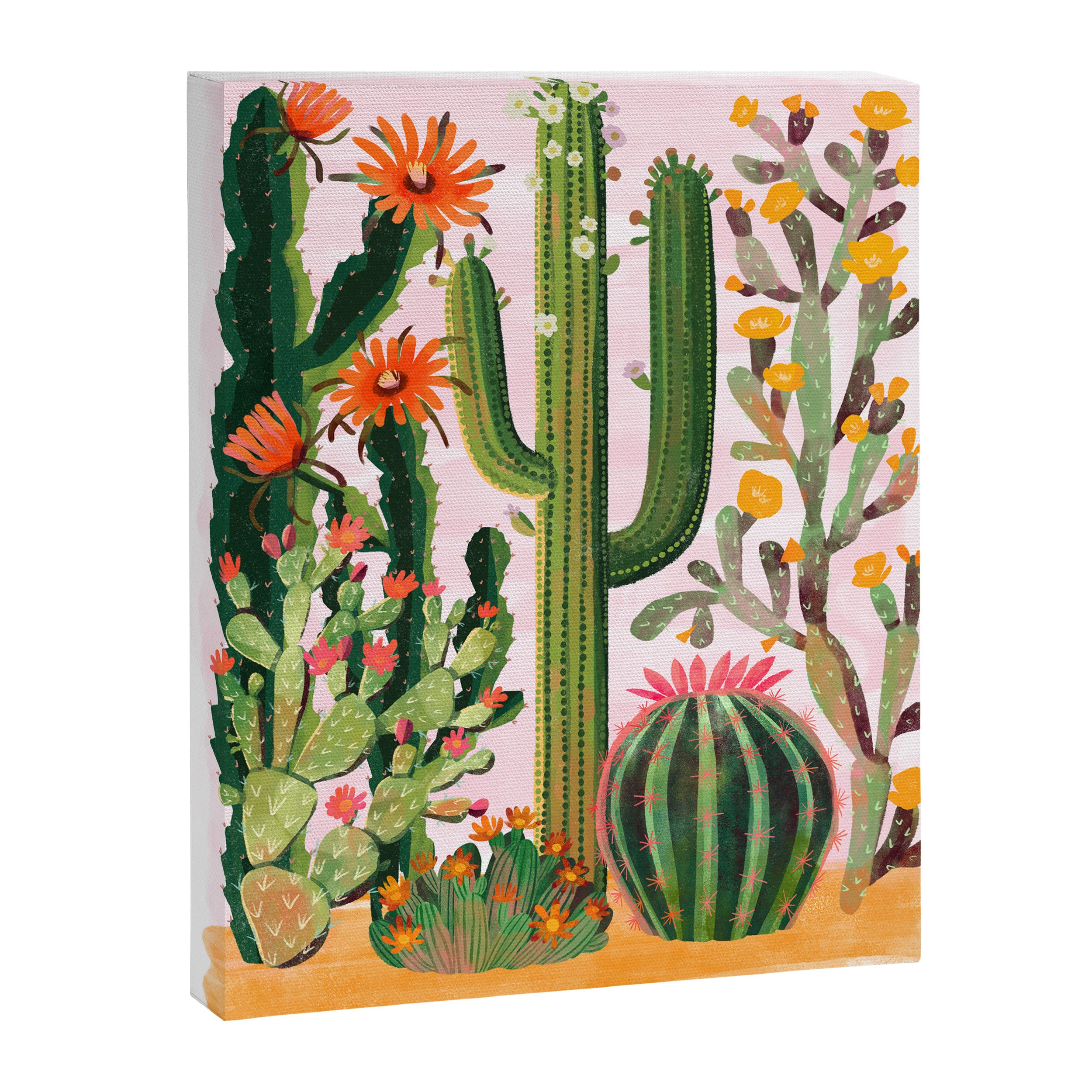 Desert Cactus in Bloom Canvas Print Gallery Image 6