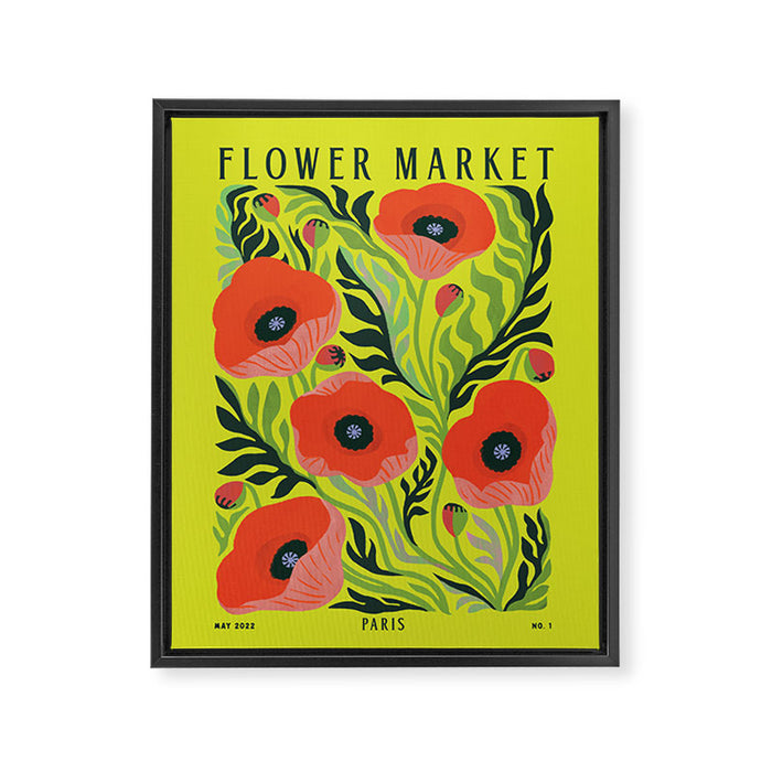 Flower Market Poppies Framed Canvas Print Gallery Image 1