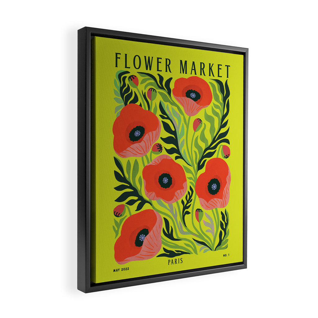 Flower Market Poppies Framed Canvas Print Gallery Image 2