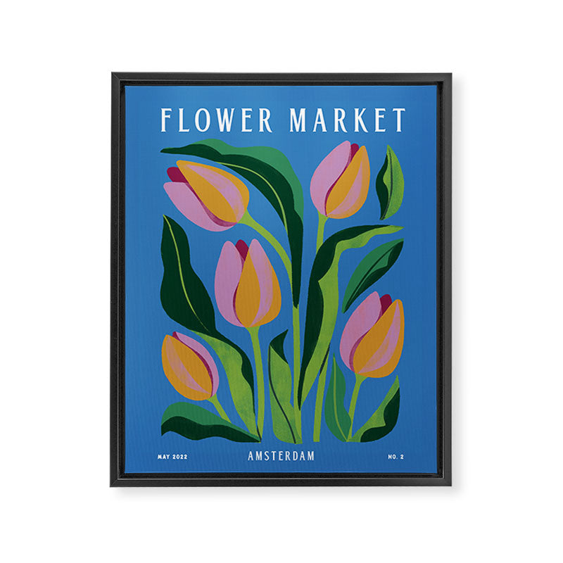 Flower Market Tulips Framed Canvas Print Gallery Image 6