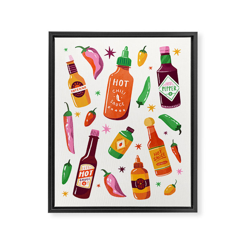Hot Sauce Lover Framed Canvas Print Gallery Image 6