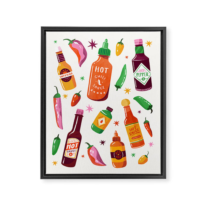 Hot Sauce Lover Framed Canvas Print Gallery Image 1