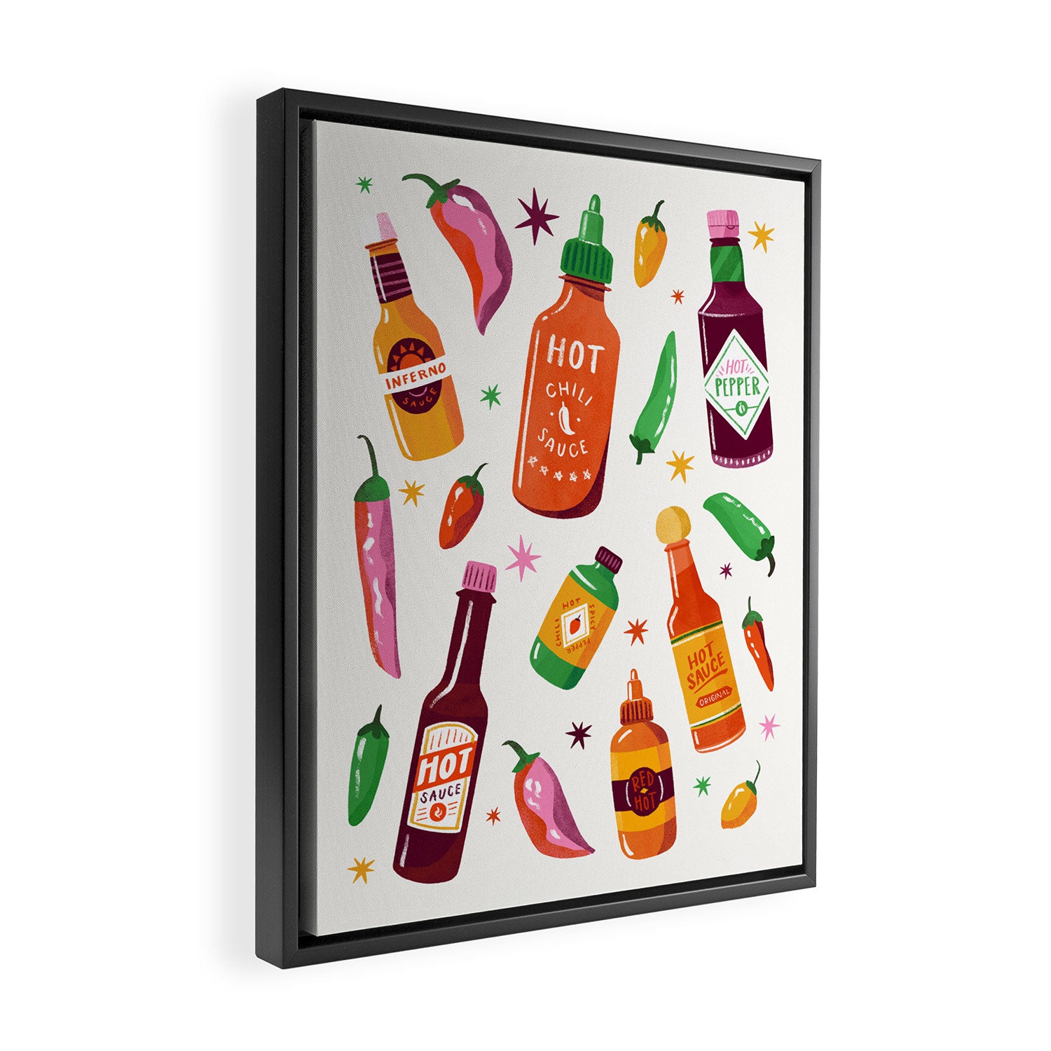 Hot Sauce Lover Framed Canvas Print Gallery Image 2