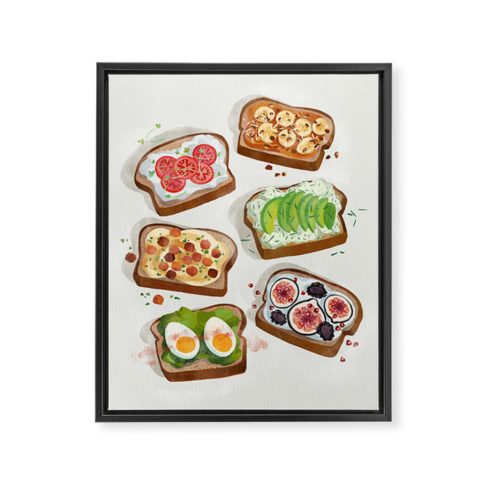 Toast Art Framed Canvas Print Gallery Image 1