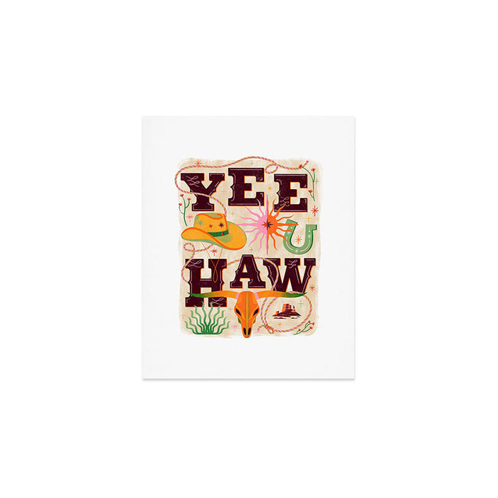 Yeehaw Cowboy Art Print Gallery Image 1