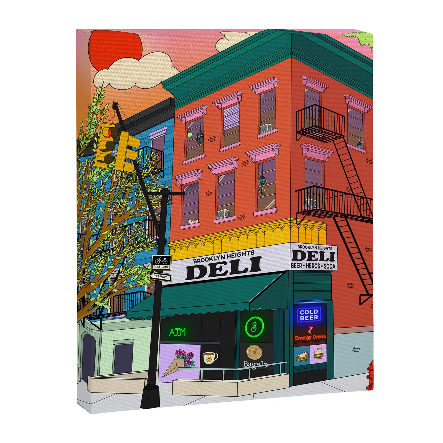 On a Corner in Brooklyn Canvas Print Gallery Image 6