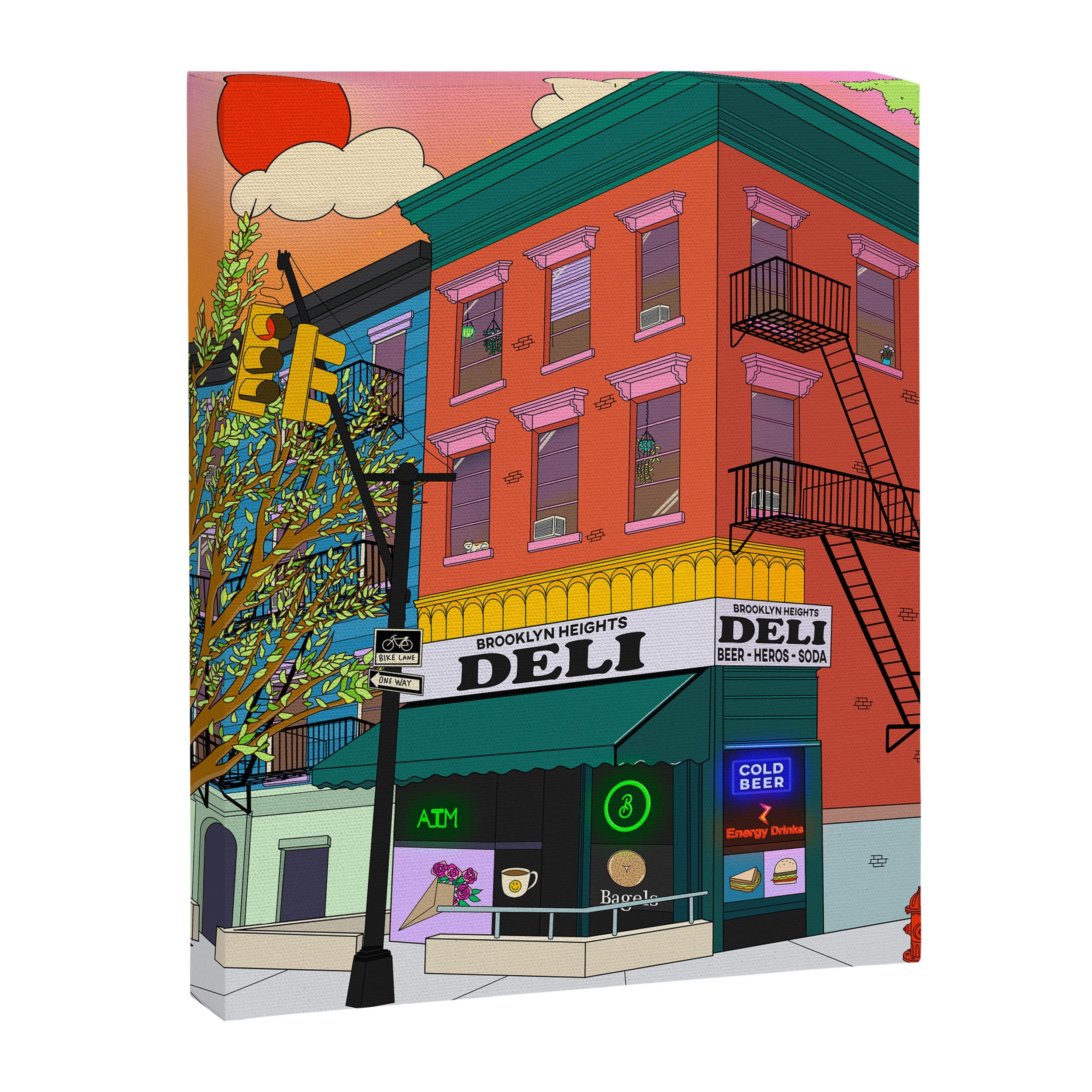 On a Corner in Brooklyn Canvas Print Gallery Image 6