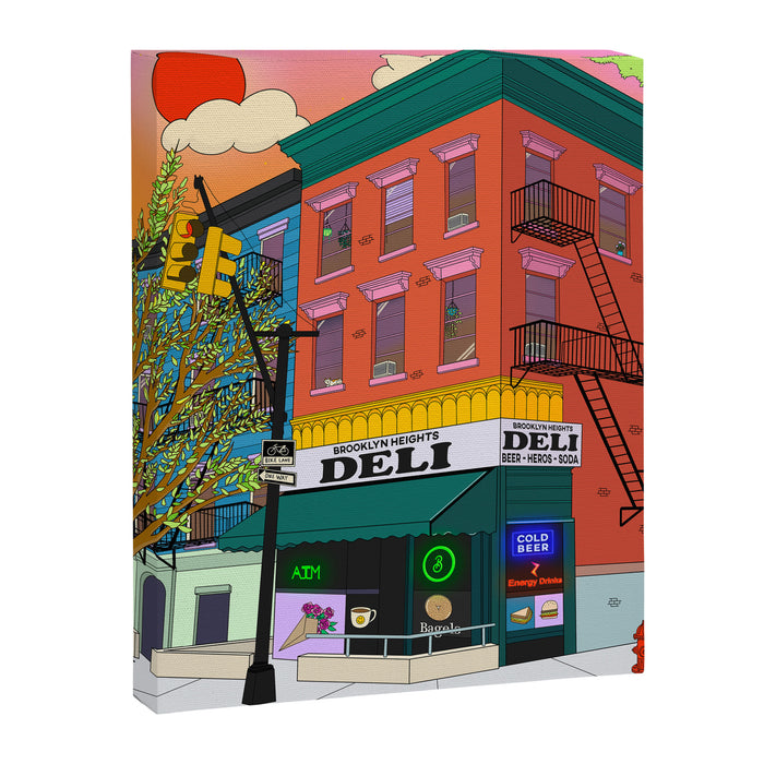 On a Corner in Brooklyn Canvas Print Gallery Image 1