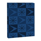 Atomic Age Art Checkered Boomerangs Dark Blue Canvas Print Gallery Image 8