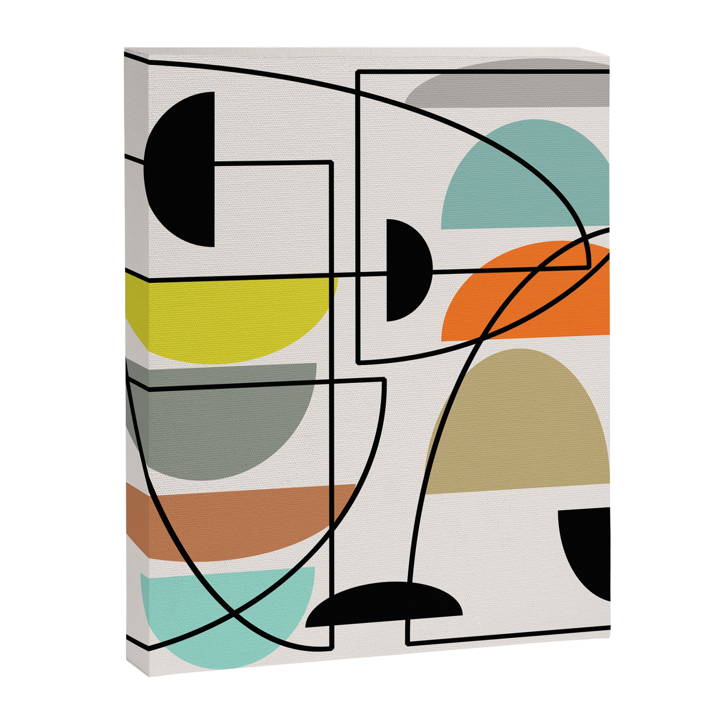 Mid Century Modern "Bowls" Canvas Print Gallery Image 8