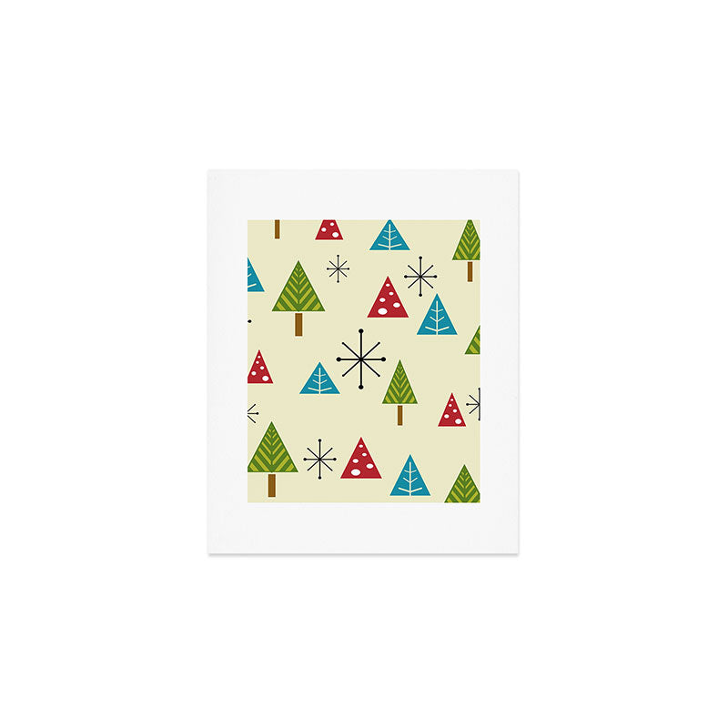 Mid Century Modern Christmas Trees Art Print Gallery Image 1