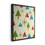 Mid Century Modern Christmas Trees Framed Canvas Print Gallery Image 2