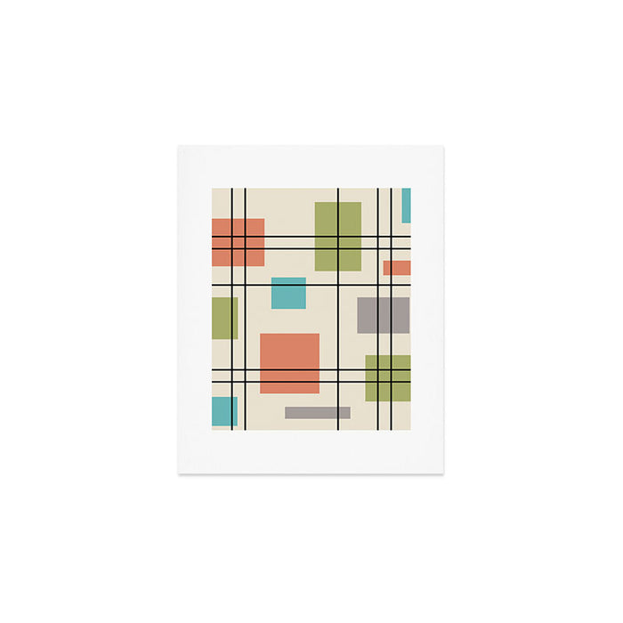 Mid Century Modern Geometric 3 Art Print Gallery Image 1