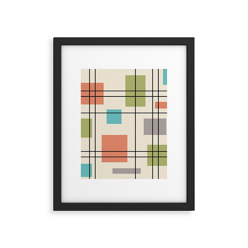 Mid Century Modern Geometric 3 Framed Art Print Gallery Image 6