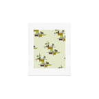 Mid Century Modern Geometric Chartreuse Art Print Gallery Image 1