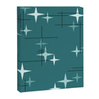 Mid Century Modern Stars (Ocean Green) Canvas Print Gallery Image 8