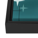 Mid Century Modern Stars (Ocean Green) Framed Canvas Print Gallery Image 3